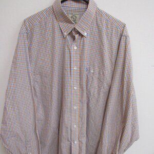 Gunnison Creek Outfitters Orange/Blue Check Long Sleeve Button Down Shirt XLT